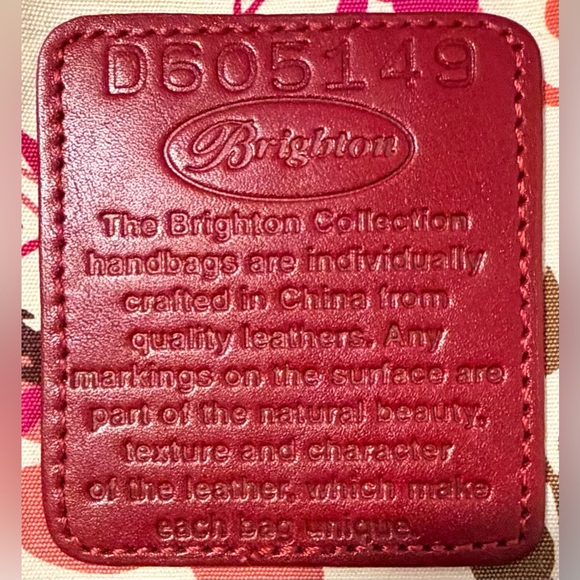 Brighton Red Patent & Croc Embossed Bag Wallet Dust Bag & Orig Box Excel Cond - Picture 14 of 17